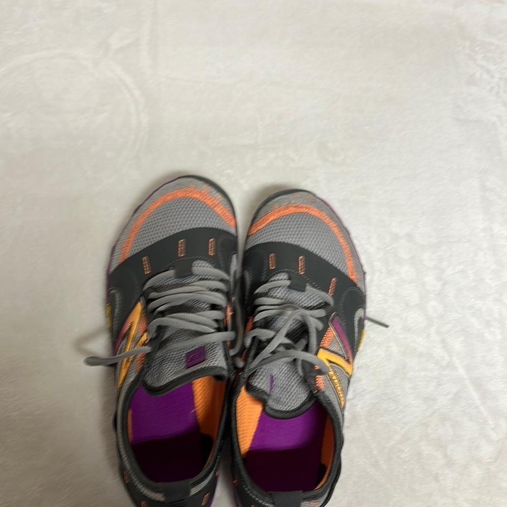 New Balance Gray and Purple Athletic Shoes with Mesh Upper - Picture 13 of 13